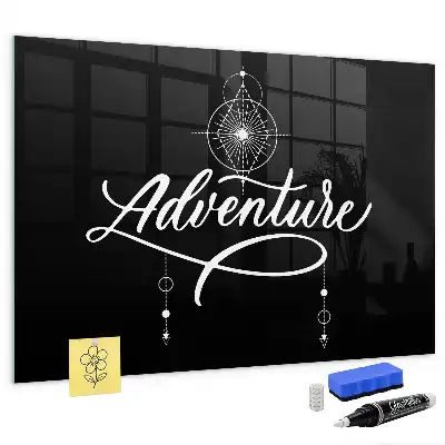 Magnetic dry erase board adventure design