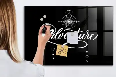 Magnetic dry erase board adventure design