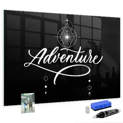 Magnetic dry erase board adventure design
