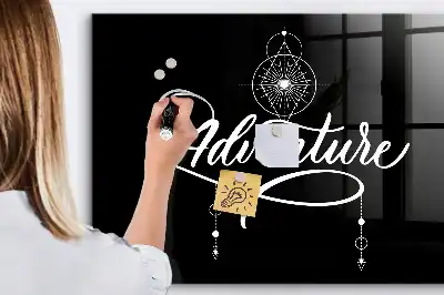 Magnetic dry erase board adventure design