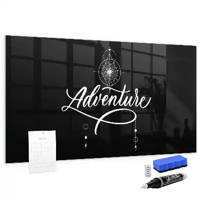 Magnetic dry erase board adventure design