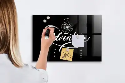 Magnetic dry erase board adventure design