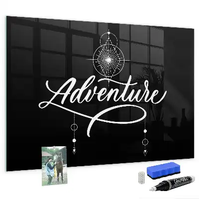 Magnetic dry erase board adventure design