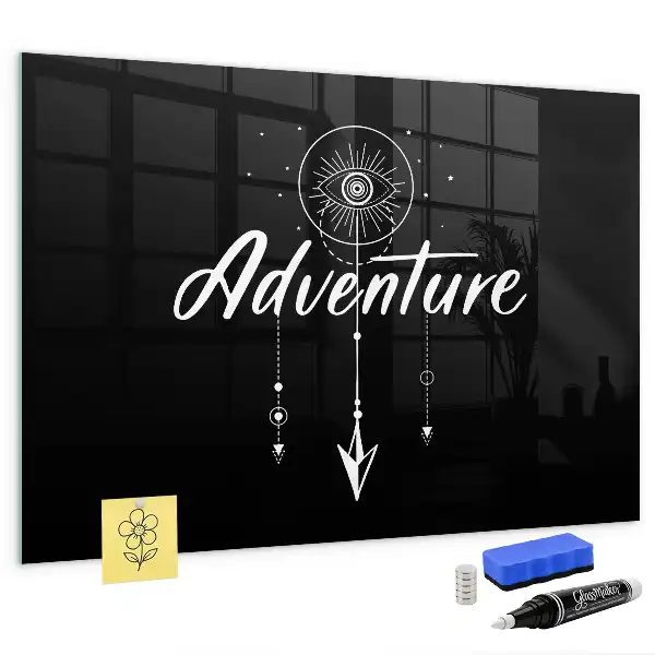 Magnetic dry erase board adventure design