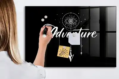 Magnetic dry erase board adventure design