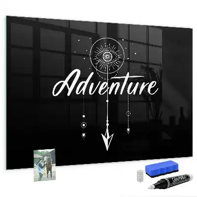 Magnetic dry erase board adventure design