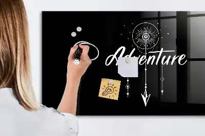 Magnetic dry erase board adventure design