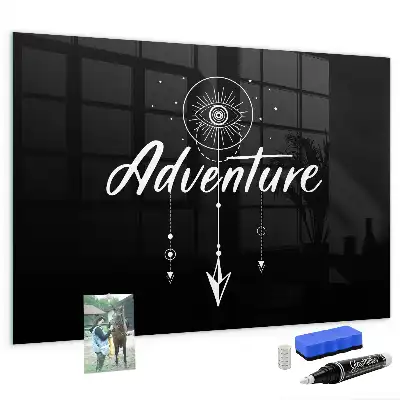 Magnetic dry erase board adventure design