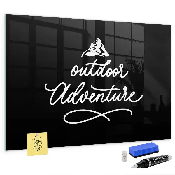 Magnetic dry erase board for outdoor adventure
