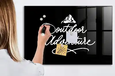Magnetic dry erase board for outdoor adventure