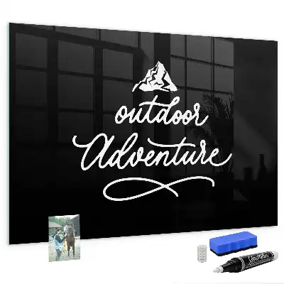 Magnetic dry erase board for outdoor adventure