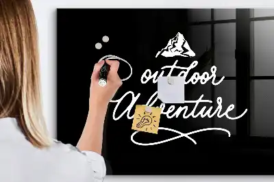 Magnetic dry erase board for outdoor adventure