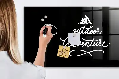 Magnetic dry erase board for outdoor adventure