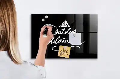 Magnetic dry erase board for outdoor adventure
