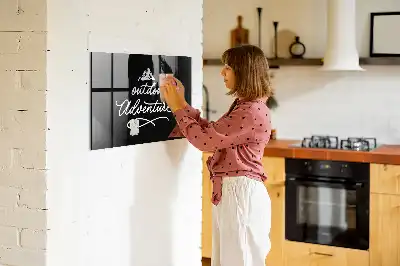 Magnetic dry erase board for outdoor adventure