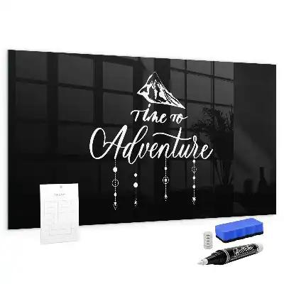 Magnetic dry erase board adventure design
