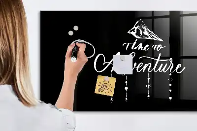 Magnetic dry erase board adventure design