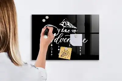 Magnetic dry erase board adventure design