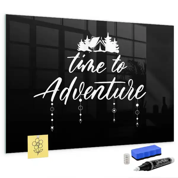 Magnetic dry erase board Time for adventure design