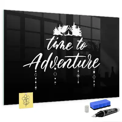 Magnetic dry erase board Time for adventure design