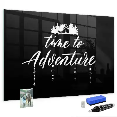 Magnetic dry erase board Time for adventure design