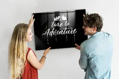 Magnetic dry erase board Time for adventure design