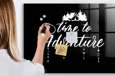 Magnetic dry erase board Time for adventure design