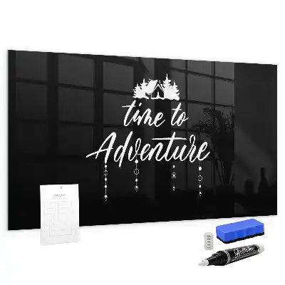 Magnetic dry erase board Time for adventure design