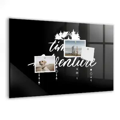 Magnetic dry erase board Time for adventure design