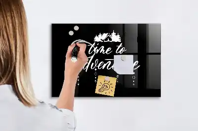Magnetic dry erase board Time for adventure design