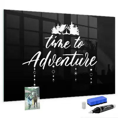 Magnetic dry erase board Time for adventure design