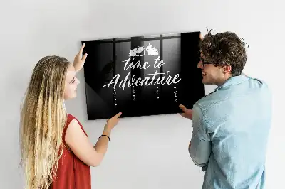 Magnetic dry erase board Time for adventure design