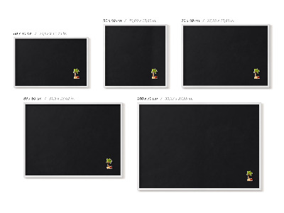 Magnetic board with white frame Black color
