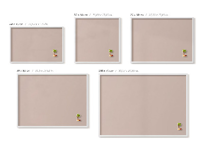 Magnetic board with white frame Powder pink beige color