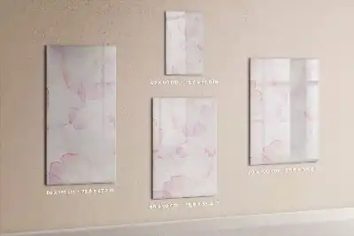 Magnetic writing board watercolor petals design