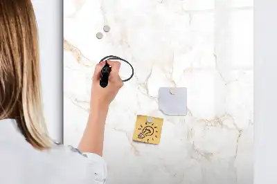 Magnetic writing board elegant marble design