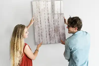 Magnetic dry erase board with wooden frame