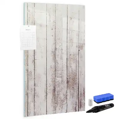 Magnetic dry erase board with wooden frame