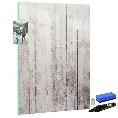 Magnetic dry erase board with wooden frame