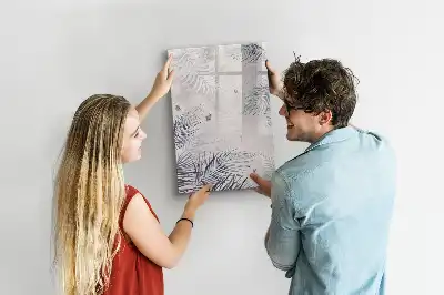 Magnetic writing board palm leaves pattern