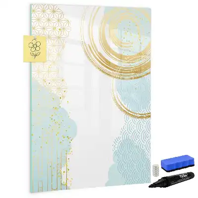 Magnetic erase board decorative abstraction design