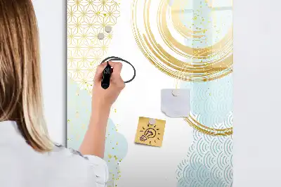 Magnetic erase board decorative abstraction design