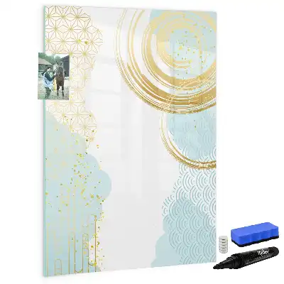 Magnetic erase board decorative abstraction design