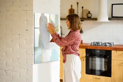Magnetic erase board decorative abstraction design