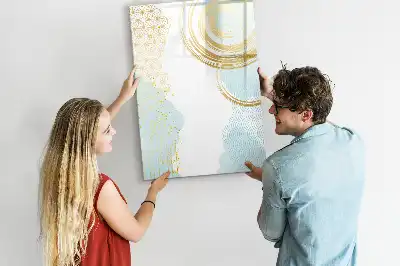 Magnetic erase board decorative abstraction design