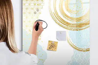 Magnetic erase board decorative abstraction design