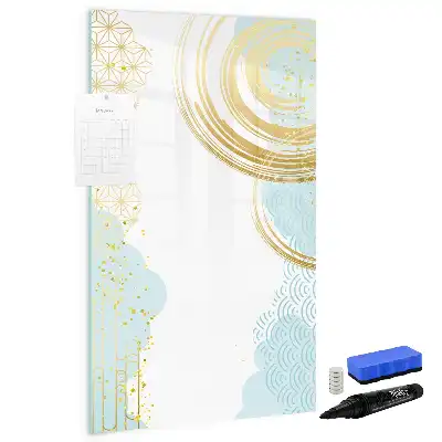Magnetic erase board decorative abstraction design
