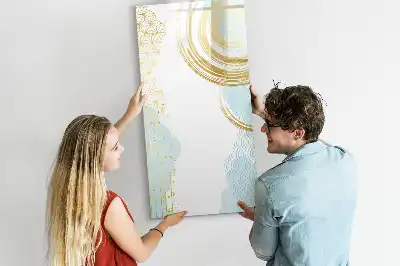Magnetic erase board decorative abstraction design