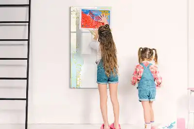 Magnetic erase board decorative abstraction design