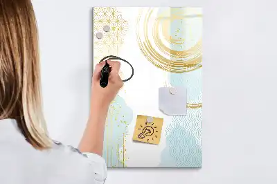Magnetic erase board decorative abstraction design